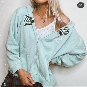 Vintage Notre Dame green zip up jacket